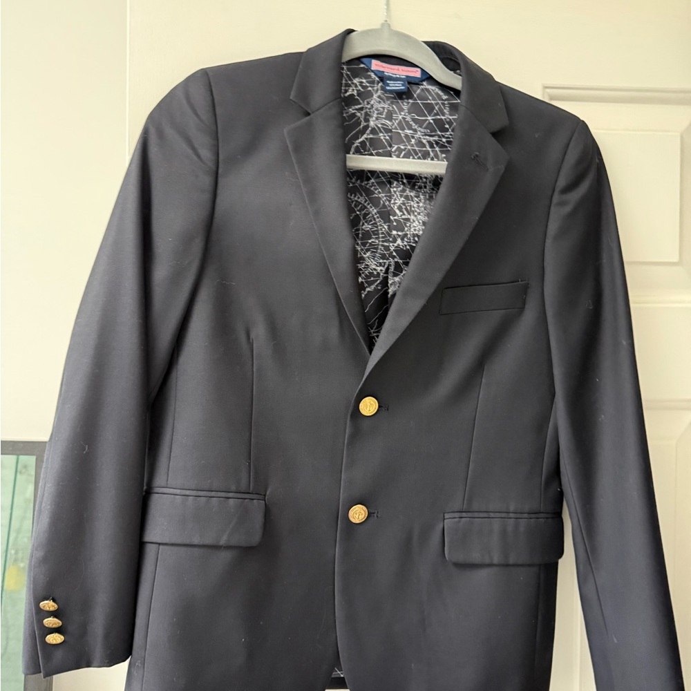 Vineyard Vines Navy Blazer with Gold Buttons